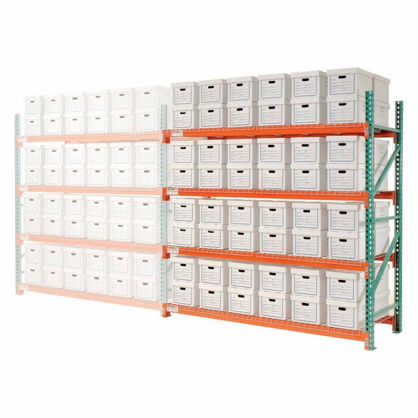 Global Industrial Record Storage Rack Add-On Letter Legal 96W x 36D x 96H 258208N